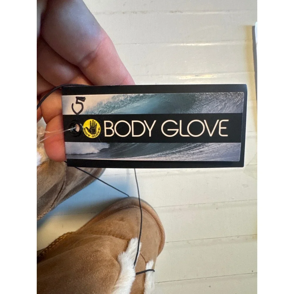 Body Glove‎ Boots Women Size 5 Tan Faux Fur Winter Mid-Calf
